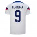 Cheap United States Jesus Ferreira #9 Home Football Shirt World Cup 2022 Short Sleeve